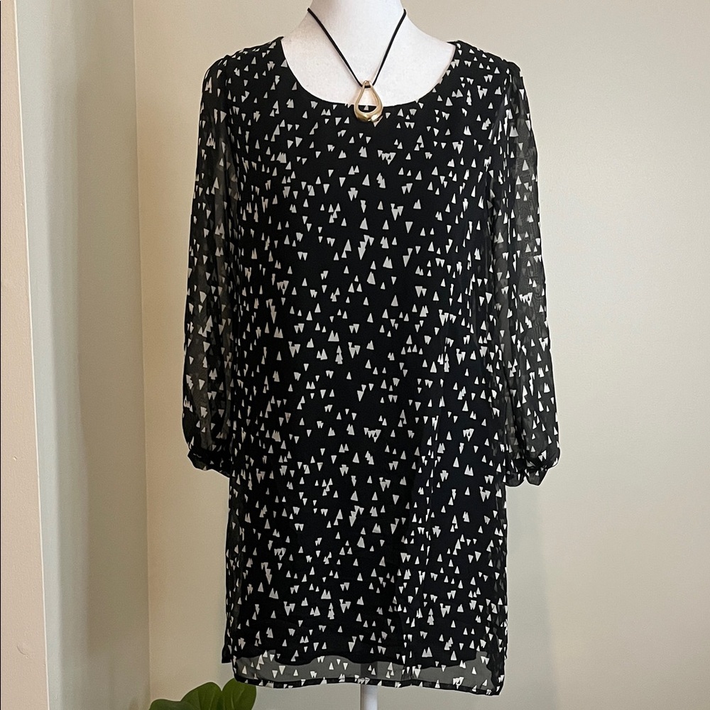 Pinkblush Black and White Geometric Blouse Size S